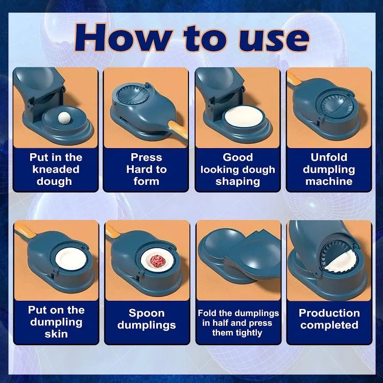 Samosa Pastry Dough Maker Dumpling Maker Dumpling Mold Dumpling Press Machine Dumpling Maker Mould Kitchen Hand Dumpling Making Tools Ravioli Mould Wrapper Baking Pastry Manual Press Maker