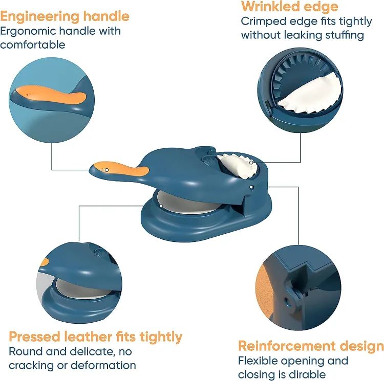 Samosa Pastry Dough Maker Dumpling Maker Dumpling Mold Dumpling Press Machine Dumpling Maker Mould Kitchen Hand Dumpling Making Tools Ravioli Mould Wrapper Baking Pastry Manual Press Maker