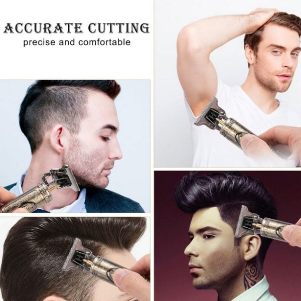 Metal Body – T9 Trimmer And Hair Clipper Cutting Machine For Men | Random Design | Golden Color Trimmer