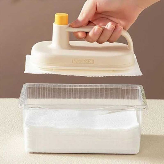Magic Brush Powerful Cleaning Rag with 50 Disposable Wipes